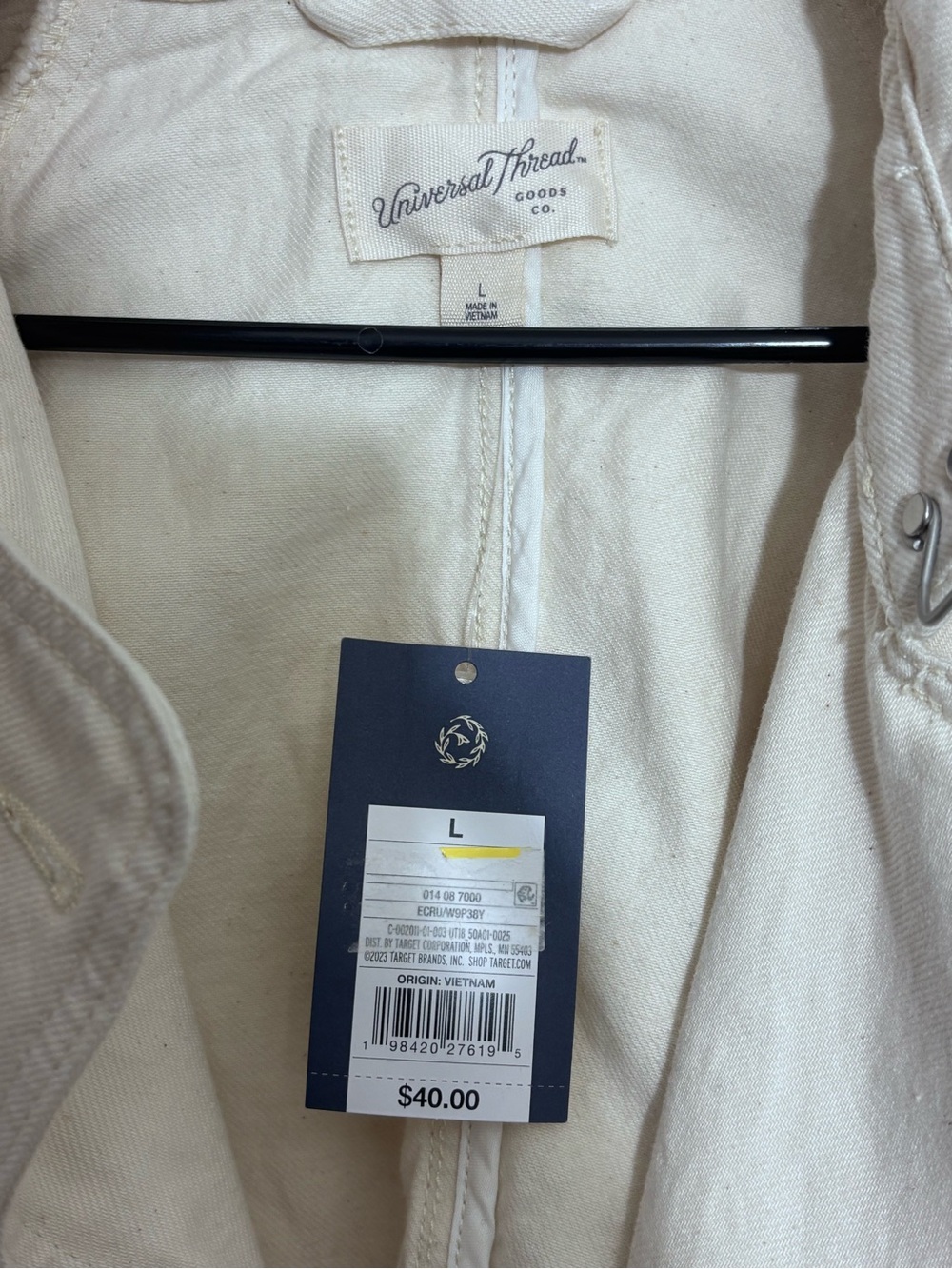 Universal Thread Cream Lightweight Jean Jacket - Picture 2 of 5